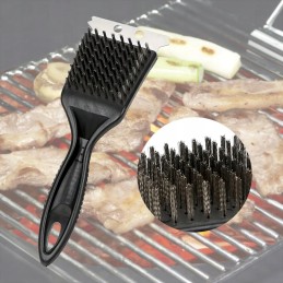 Divi vienā grila tīrīšanas birste un restes skrāpis