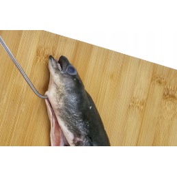 H 329 ungurių rūkymo kabliukas, ilgis 32 cm, rūkymo kabliukas, 4 peiliukai, lenkiškas kabliukas