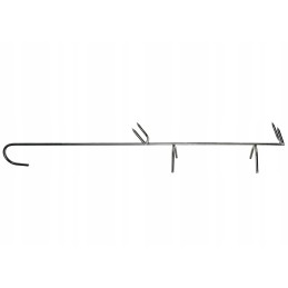 H 329 ungurių rūkymo kabliukas, ilgis 32 cm, rūkymo kabliukas, 4 peiliukai, lenkiškas kabliukas