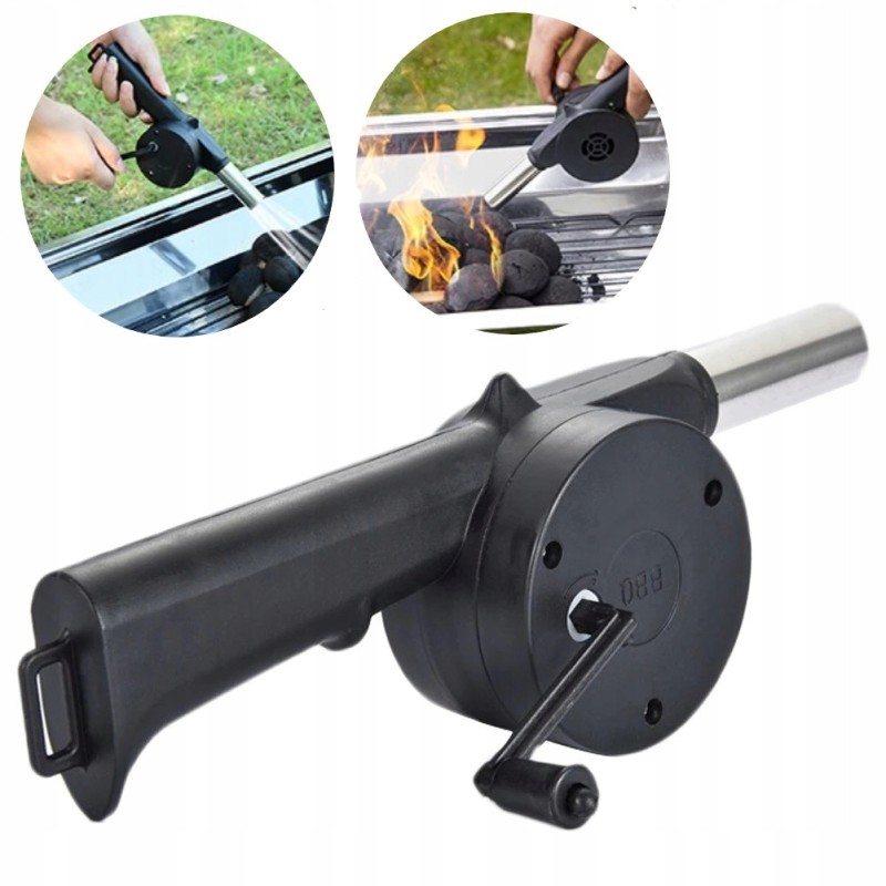 Blower for lighting a grill, fire, fireplace, bbq
