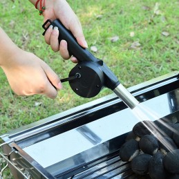 Blower for lighting a grill, fire, fireplace, bbq