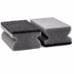 Grill and grate cleaning sponge, set of 2, removing burnt spots