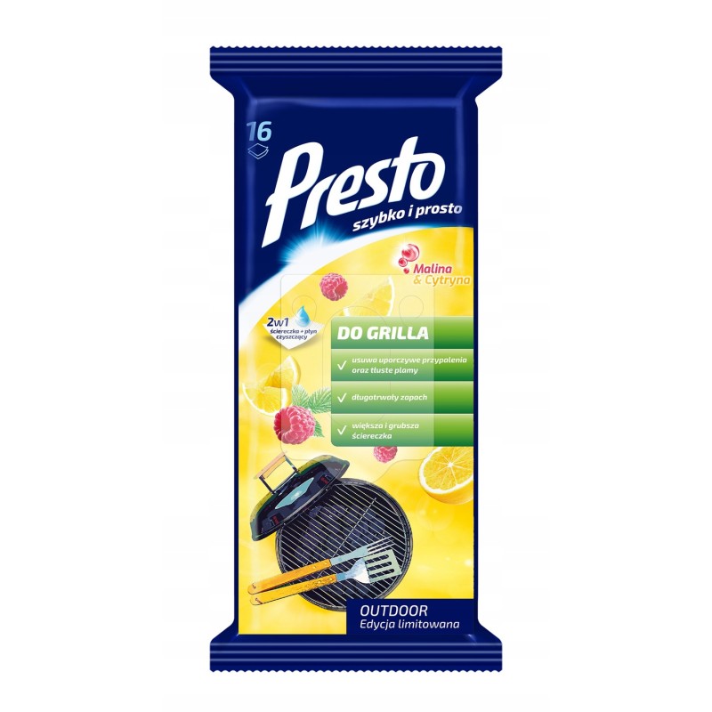 Presto drėgnos servetėlės grilio griliui 16 vnt