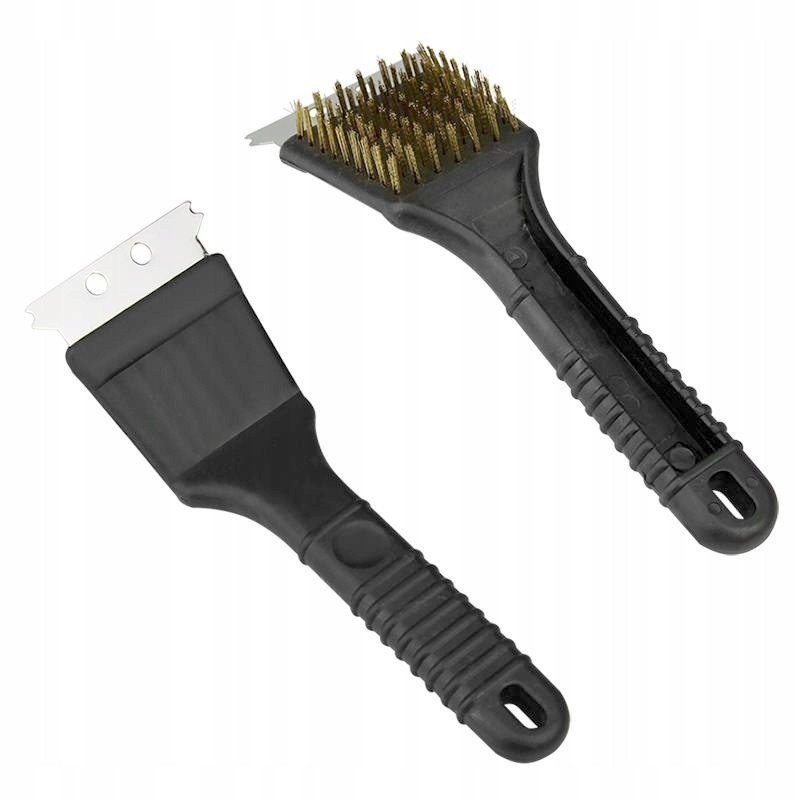 Scraper brush for cleaning the grill grate