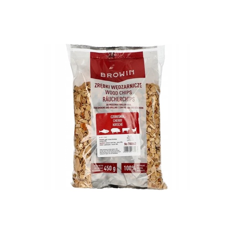 Medienos drožlės, skirtos rūkyti/kepti ant grotelių, vyšnia, 450 g, 10 klasės brovin