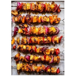 Metal skewers for grill skewers 8 pieces