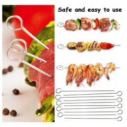 Metal skewers for grill skewers 8 pieces