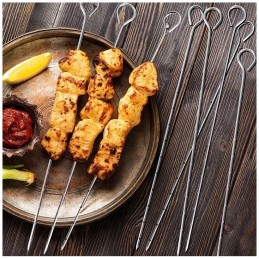 Metal skewers for grill skewers 8 pieces
