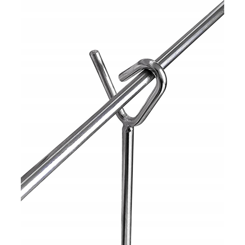 Pw 63 atramos židinio šakėms 63cm nerūdijančio plieno stovai su kabliuku