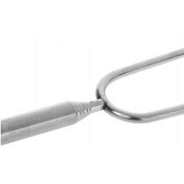 Telescopic sausage stick made of stainless steel. It will satisfy people who like comfort or respect nature enough not to cut th
