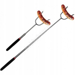 Telescopic sausage stick made of stainless steel. It will satisfy people who like comfort or respect nature enough not to cut th