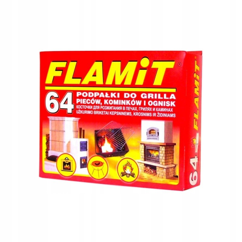 Židinio kūrenimas, grilio kūrenimas, baltas, flamit 64