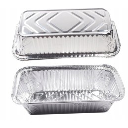Aluminum bowls with lid for grilling, baking, set of 5