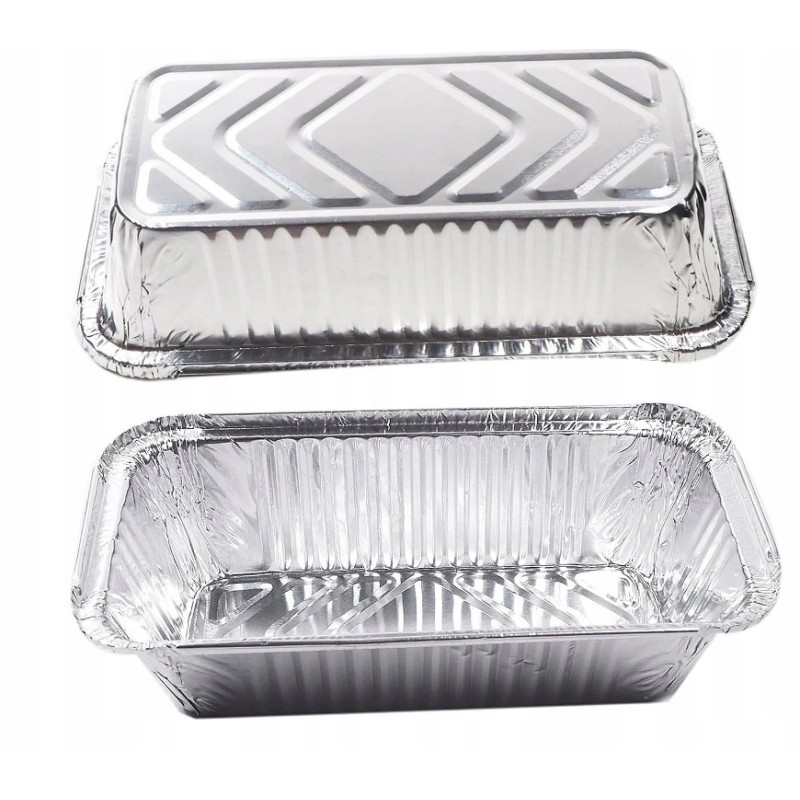 Aluminum bowls with lid for grilling, baking, set of 5