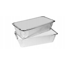 Aluminum bowls with lid for grilling, baking, set of 5