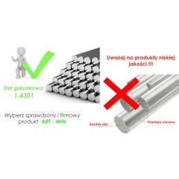 Stainless steel support