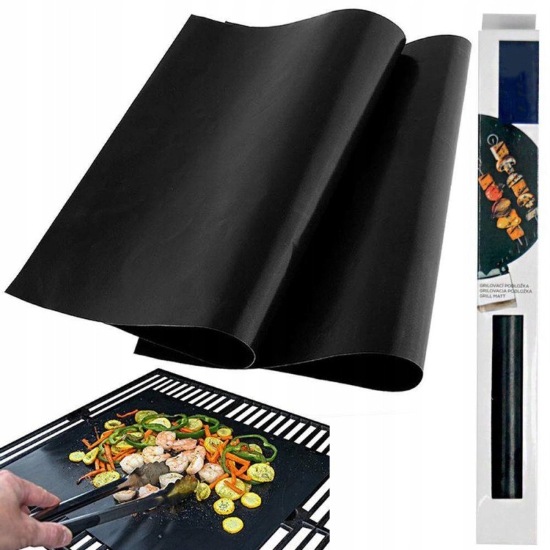 2x orkaitės padėklas, tefloninis kilimėlis, daugkartinio naudojimo padėklai kepti ant grotelių