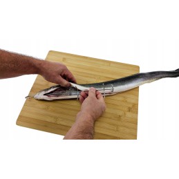 H 329 ungurių rūkymo kabliukas, ilgis 32 cm, rūkymo kabliukas, 4 peiliukai, lenkiškas kabliukas