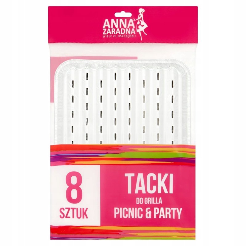 Alumiiniumist grillplaadid, 8 tk, piknik & pidu Anna leidlik