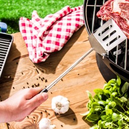 Telescopic steel grill spatula 71 cm