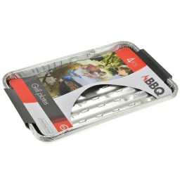 Grilio padėklai 4 vnt 34x23x2 5cm aliuminio