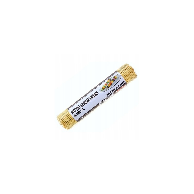 Šašlika standziņas - 200*2,5 mm / 200 gab