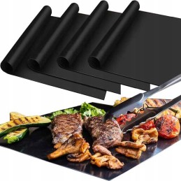 Teflon grill mat 2 pieces 40x33cm tray mats black