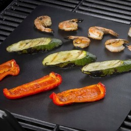 Teflon grill mat 2 pieces 40x33cm tray mats black
