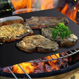 Teflon grill mat 2 pieces 40x33cm tray mats black