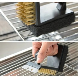 3 viename vielinis grotelių šepetys