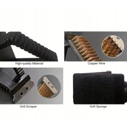 3 viename vielinis grotelių šepetys