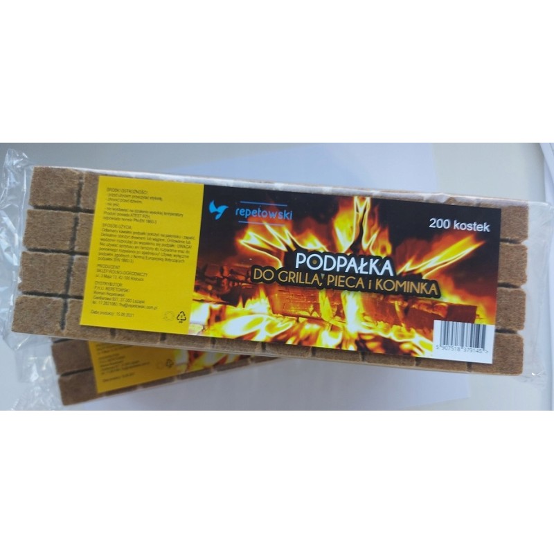 Rudas šašlykinės žiebtuvėlis, 200 eko kubelių