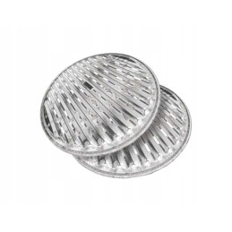 Disposable aluminum round grill trays 2 pcs