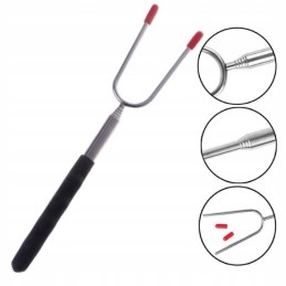Telescopic fork for grill fire