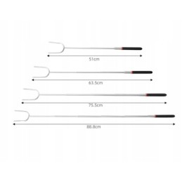 Telescopic fork for grill fire