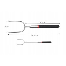 Telescopic fork for grill fire