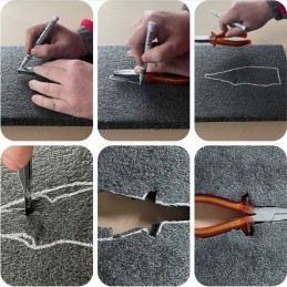 PE putplasčio kilimėlis 30 mm, polietileno plokštė 500x400 mm, tankis 35kg m3