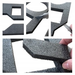 PE putplasčio kilimėlis 30 mm, polietileno plokštė 500x400 mm, tankis 35kg m3