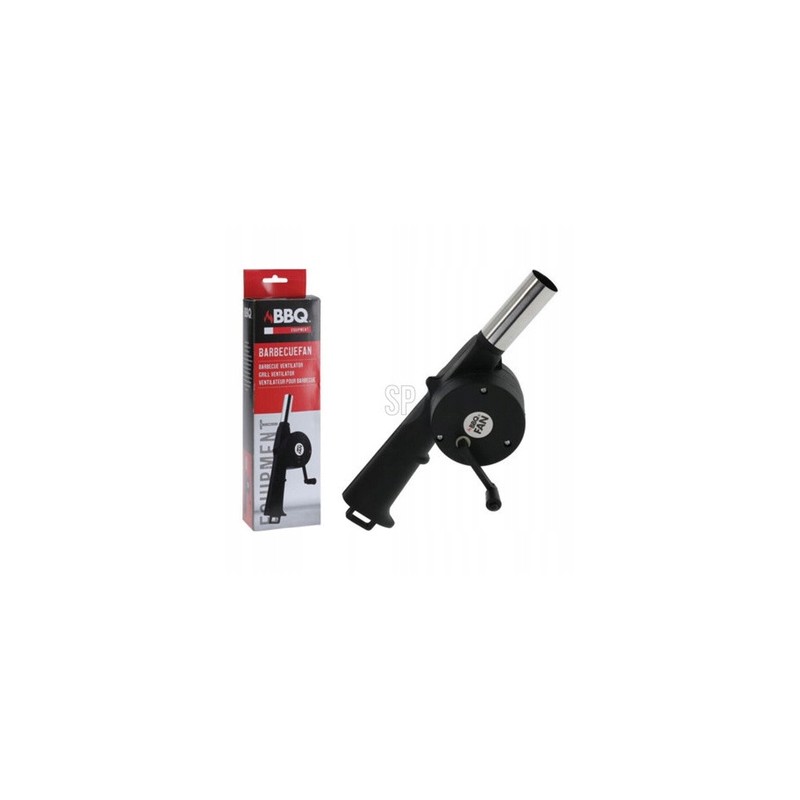 Manual blower for lighting a grill, fireplace, or campfire