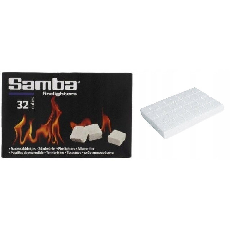 Kurināmie kubi kamīna grilam, 32 gab. samba