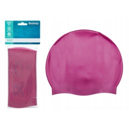 Rožinė silikoninė plaukimo kepuraitė bestway 26006