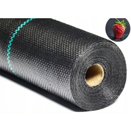 Juodos agrotekstilės mulčiavimas, apsaugantis nuo piktžolių.