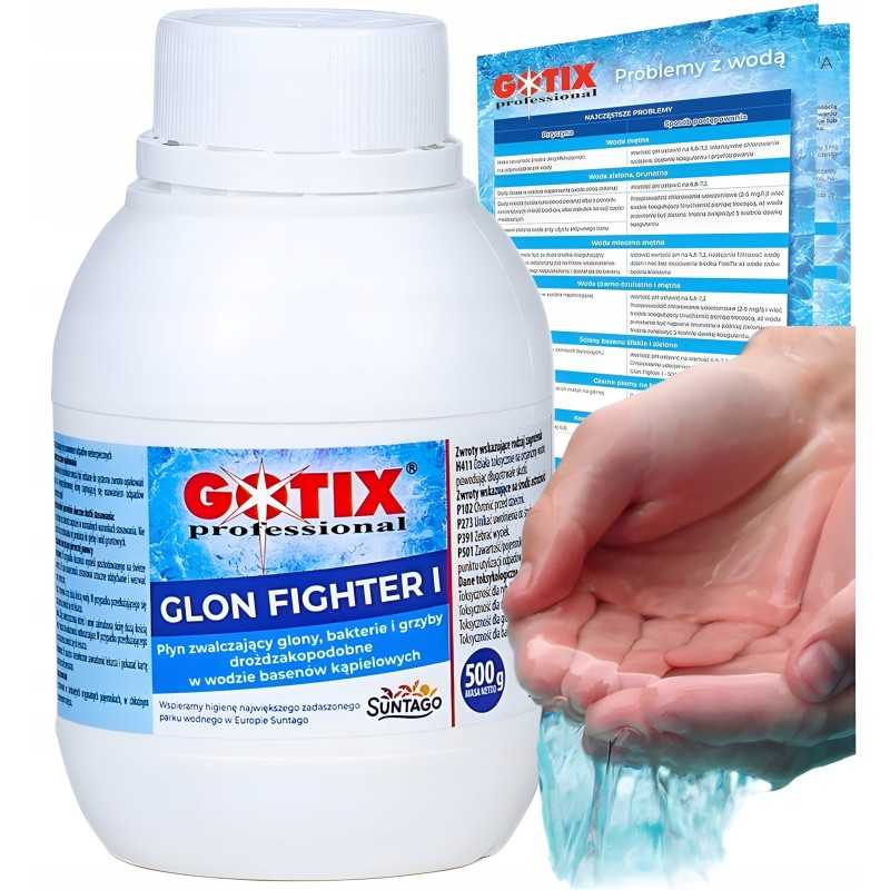 Antyglon stipri priemonė nuo dumblių baseine sūkurinė vonia SPA chemikalai dumbliams 0 5l