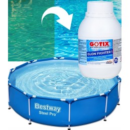 Antyglon stipri priemonė nuo dumblių baseine sūkurinė vonia SPA chemikalai dumbliams 0 5l