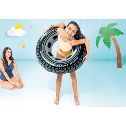 Didelis plaukimo žiedas vaikams, 91 cm, monster truck, intex 59252 padanga