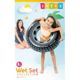 Didelis plaukimo žiedas vaikams, 91 cm, monster truck, intex 59252 padanga