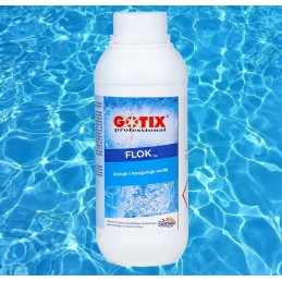 Flok tix koaguliantas sūkuriniam baseinui, skaidrina vandenį, chemikalai SPA baseinui, 1l