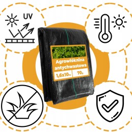 ☘️tvirtas nuo piktžolių agrotekstilės kilimėlis 1,6x10m 70g☘️