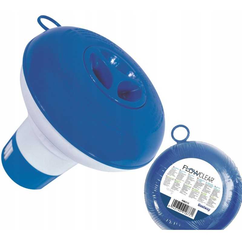 Baseino dozatorius chemikalams, plūdė baseino vandeniui