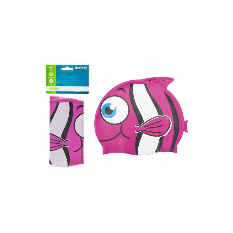 Rožinė žuvies maudymosi kepurė Bestway 26025